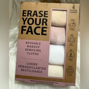NIB Erase Your Face Makeup Removing Cloths Set of Four